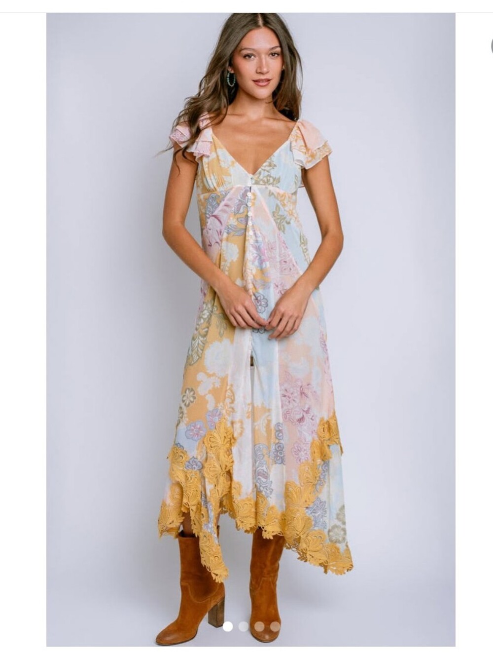 NWT FREE PEOPLE BALI AURORA MIDI DRESS- SIZE LARGE